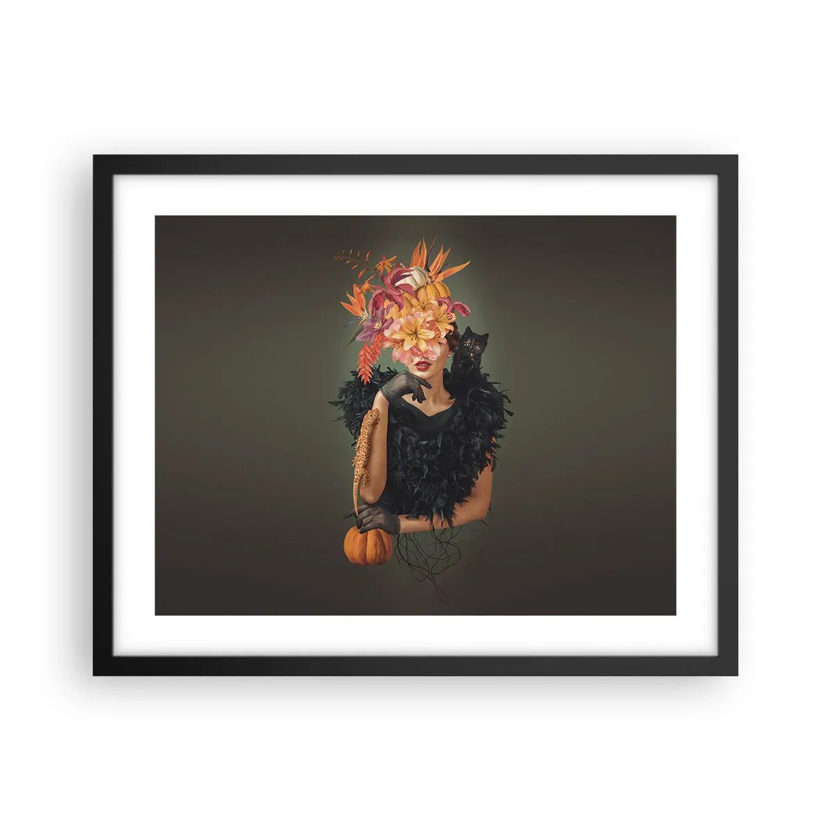 Affiche dans un cadre noir - Poster - Sort de sorcière - 50x40 cm