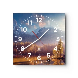Horloge murale - Pendule murale - Dans les montagnes et les vallées - 30x30 cm