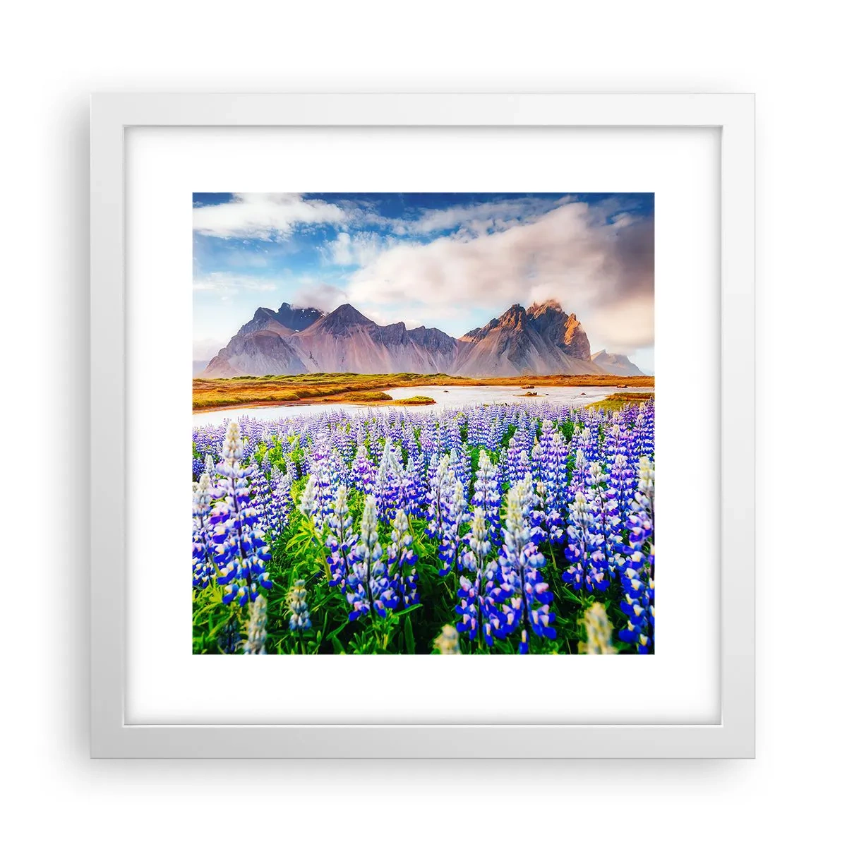 Affiche dans un cadre blanc - Poster - La force et l'austérité côtoient la douceur - 30x30 cm