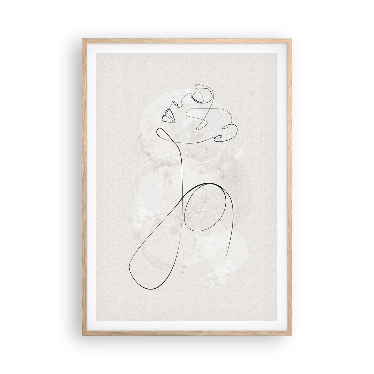 Affiche dans un chêne clair - Poster - Spirale de beauté - 70x100 cm