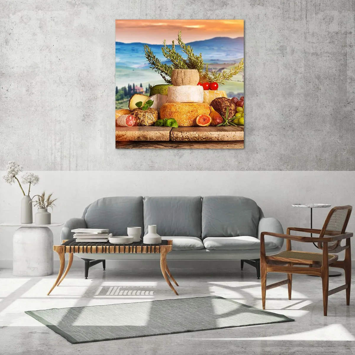 Impression sur verre - Image sur verre - La joie de vivre à l'italienne - 60x60 cm