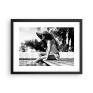 Affiche dans un cadre noir - Poster - Rêve d'été - 40x30 cm