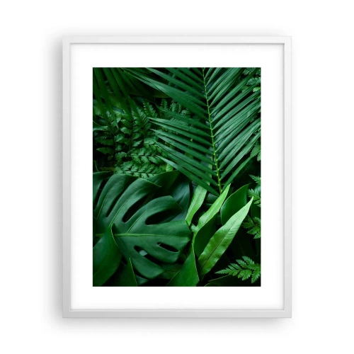 Affiche dans un cadre blanc - Poster - Emmitouflé de verdure - 40x50 cm