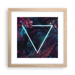 Affiche dans un chêne clair - Poster - Jardin de style disco - 30x30 cm