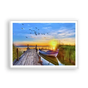 Affiche dans un cadre blanc - Poster - Au revoir, à demain - 100x70 cm