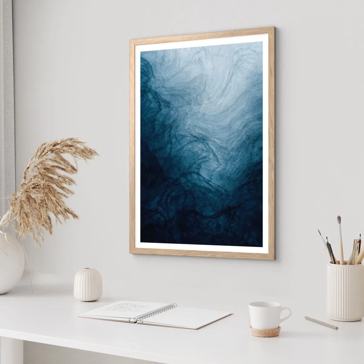 Affiche dans un chêne clair - Poster - Atteindre en profondeur - 50x70 cm