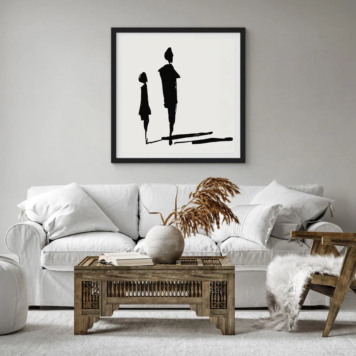 Affiche dans un cadre noir - Poster - Êtes-vous sûr qu'ils sont ensemble ? - 40x40 cm