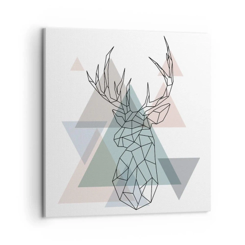 Impression sur toile - Image sur toile - Dans une forêt géométrique - 50x50 cm