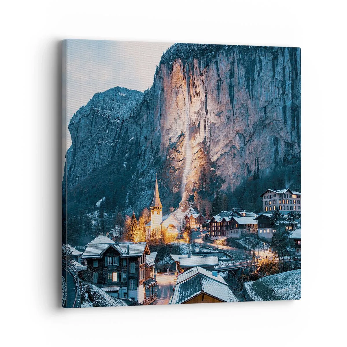 Impression sur toile - Image sur toile - Esprit brillant de l'hiver - 40x40 cm