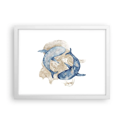 Affiche dans un cadre blanc - Poster - Amis ou amoureux? - 40x30 cm