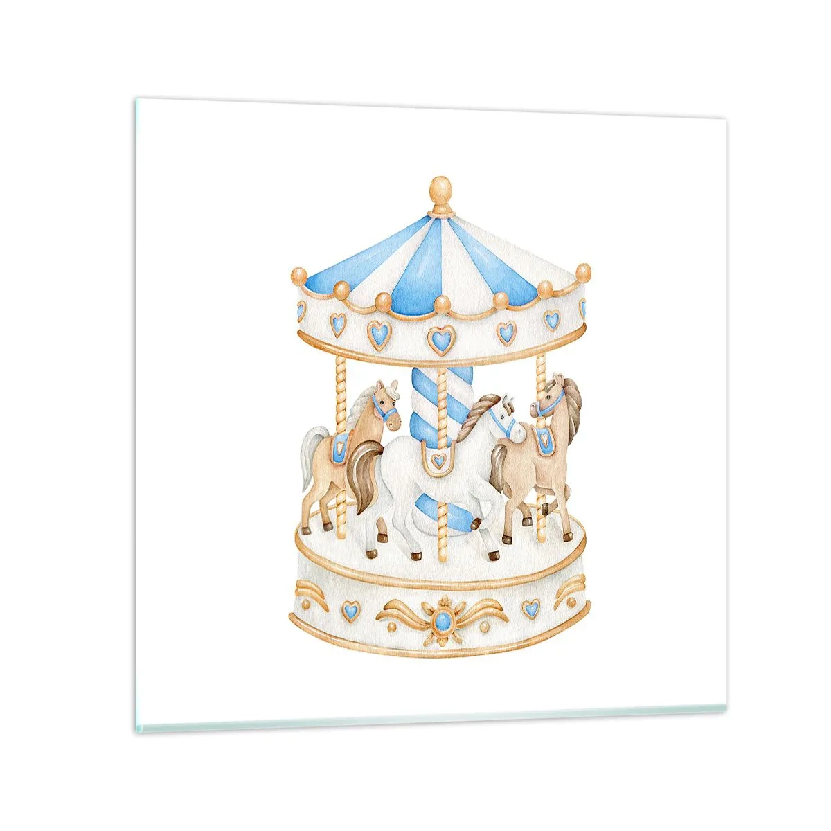 Impression sur verre - Image sur verre - Douce enfance - 60x60 cm