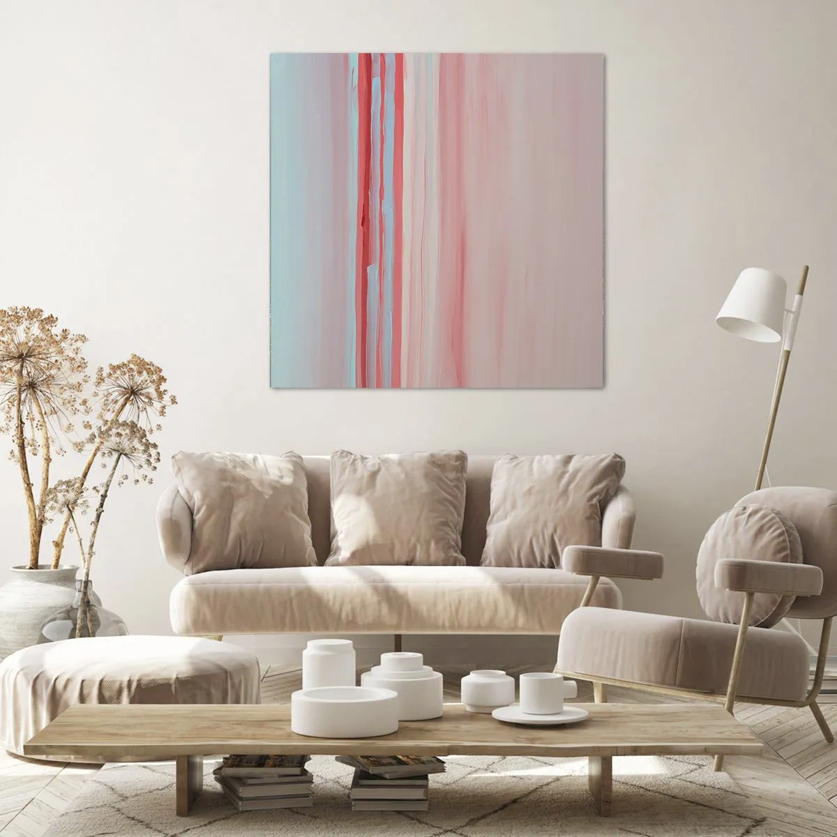 Impression sur toile - Image sur toile - Abstraction à l'aube - 40x40 cm