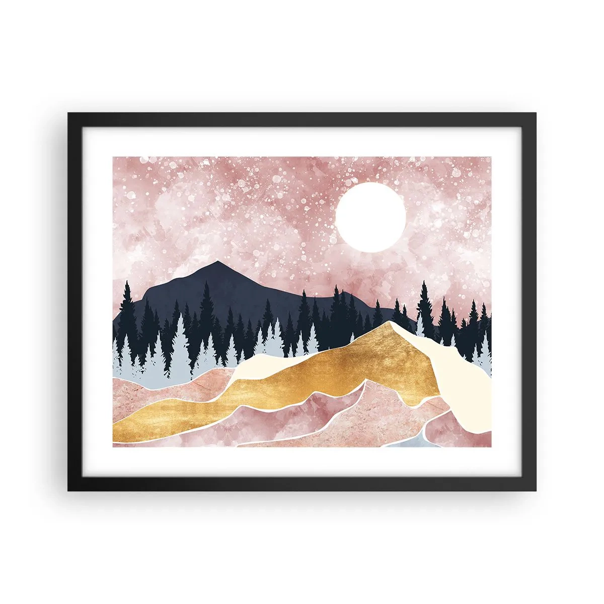 Affiche dans un cadre noir - Poster - Gardien de la nuit - 50x40 cm