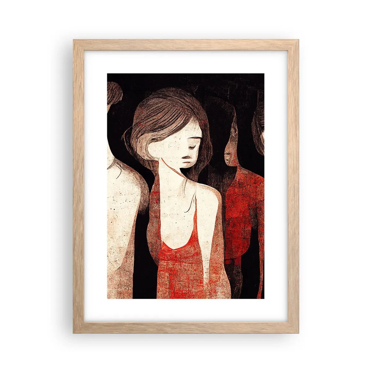 Affiche dans un chêne clair - Poster - Madones des ténèbres - 30x40 cm