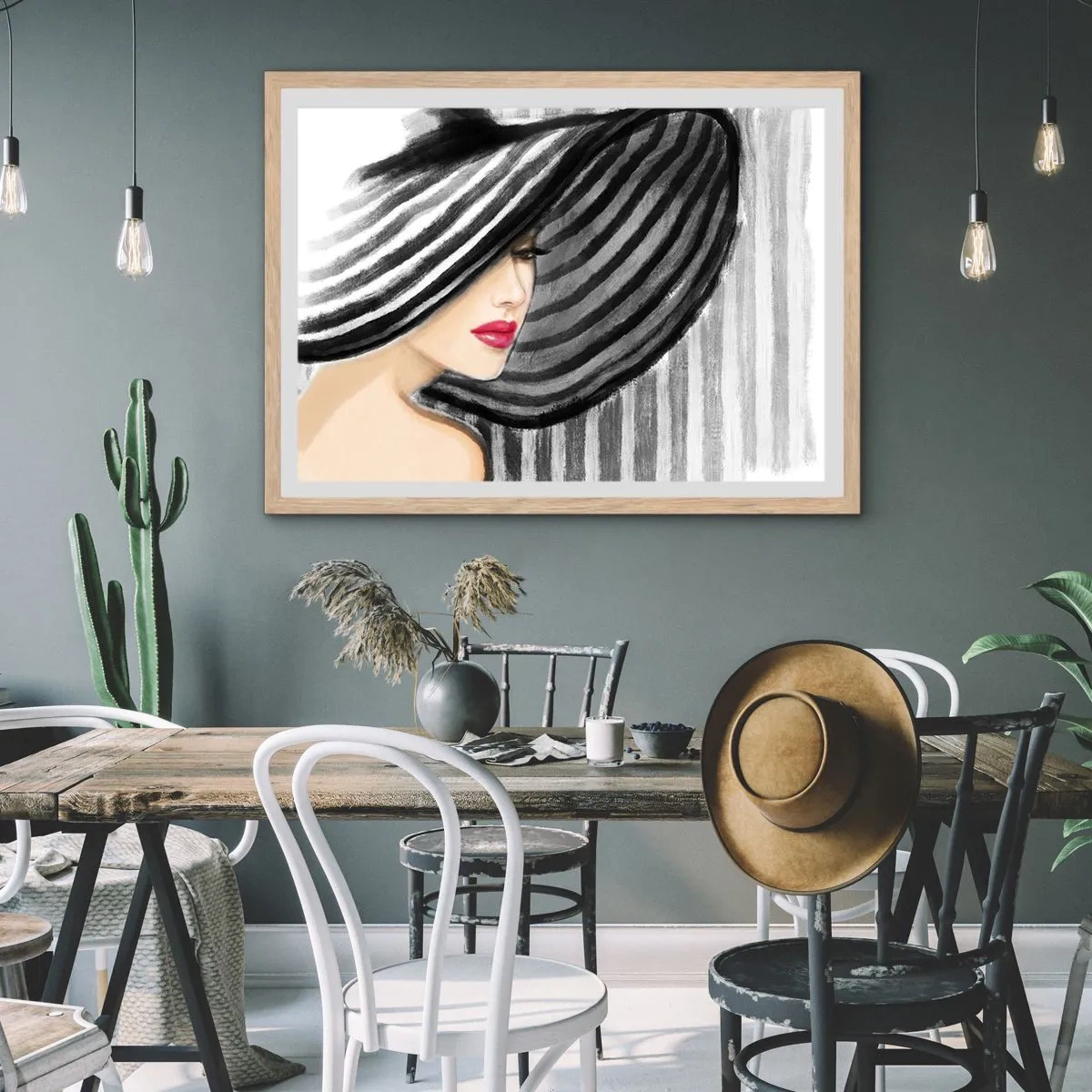 Affiche dans un chêne clair - Poster - Où te chercher ? - 40x30 cm