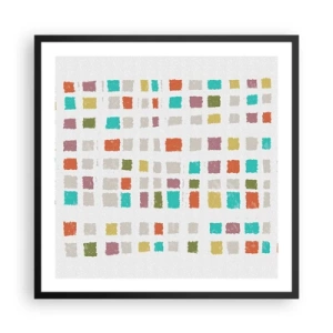 Affiche dans un cadre noir - Poster - Jeu inconnu - 60x60 cm