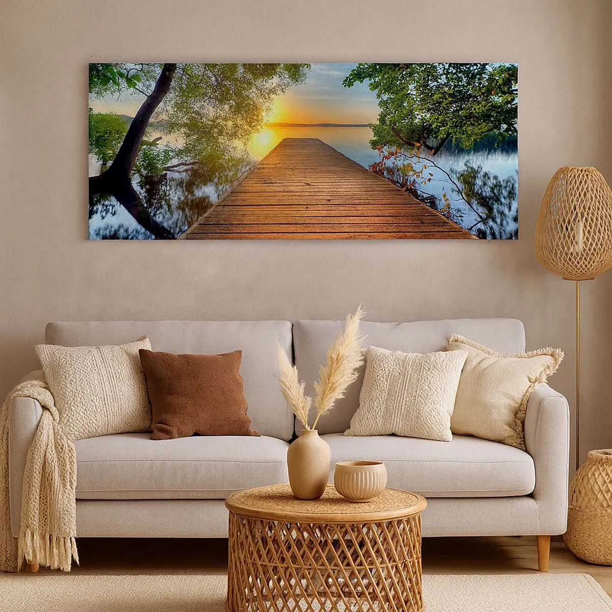 Impression sur toile - Image sur toile - Prenez votre temps, asseyez-vous - 100x40 cm