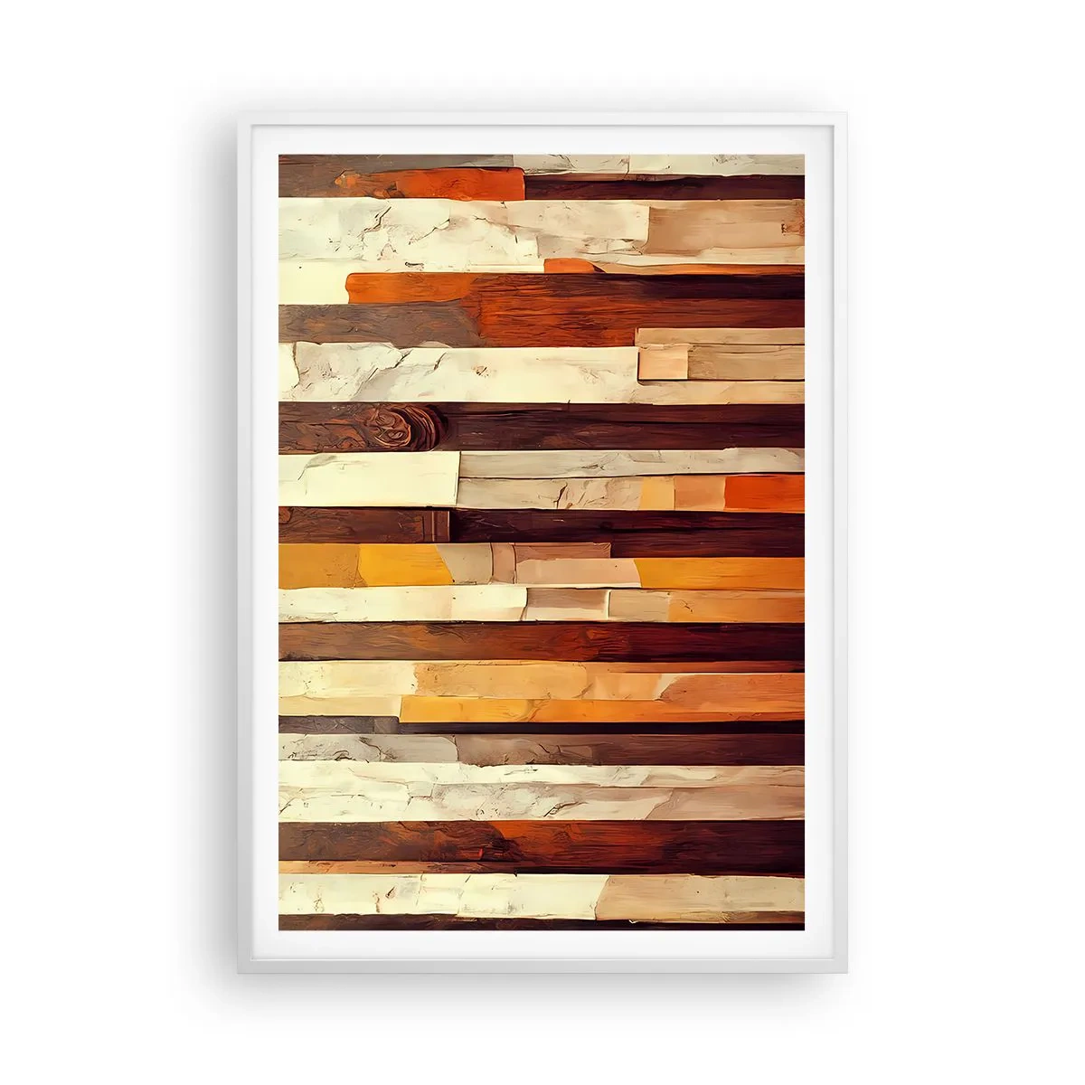 Affiche dans un cadre blanc - Poster - Hymne des arbres forestiers - 70x100 cm