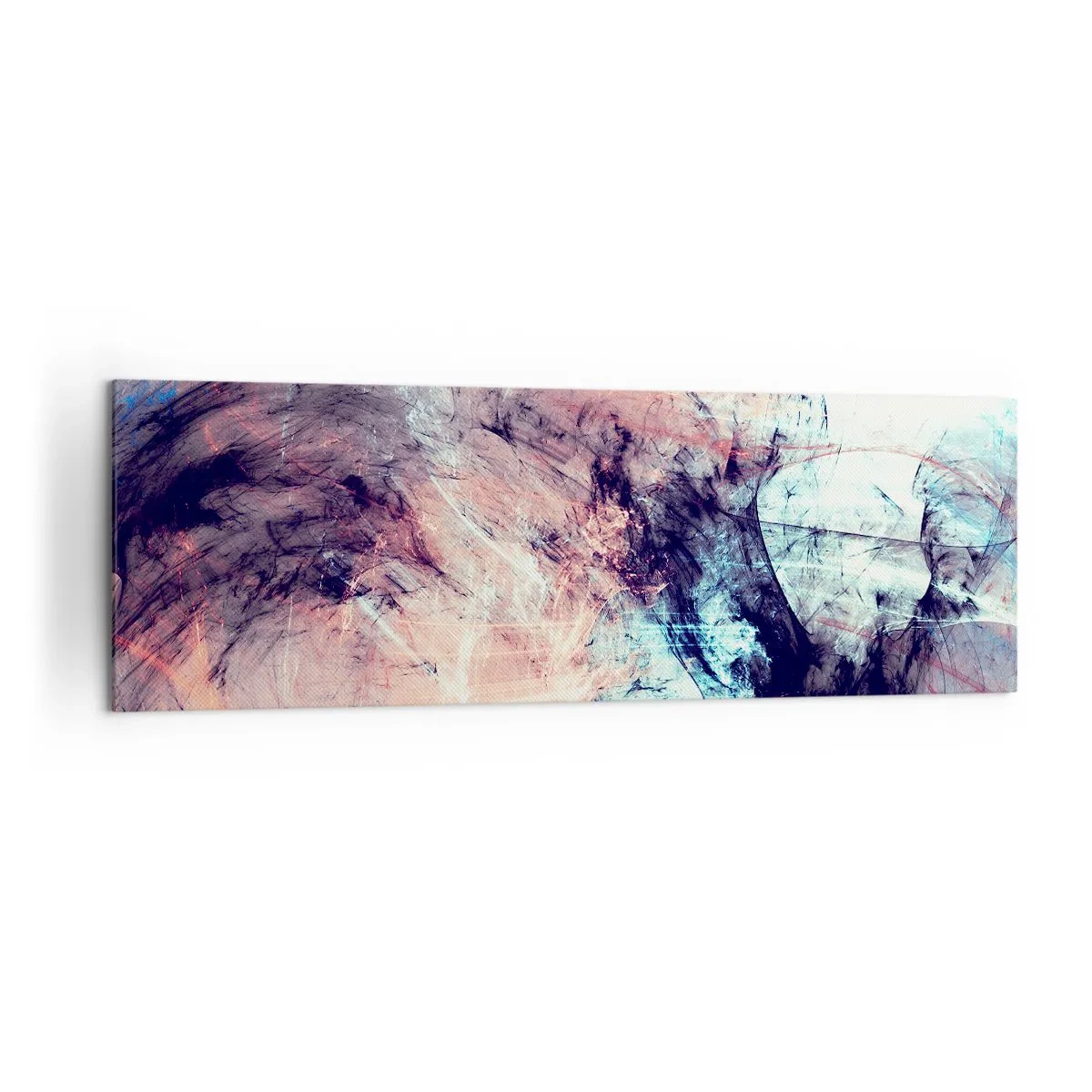 Impression sur toile - Image sur toile - Composition abstraite aux tons pastel et sombres - 160x50cm - Sentir le vent - Décoration murale moderne pour le salon et la chambre ARTTOR