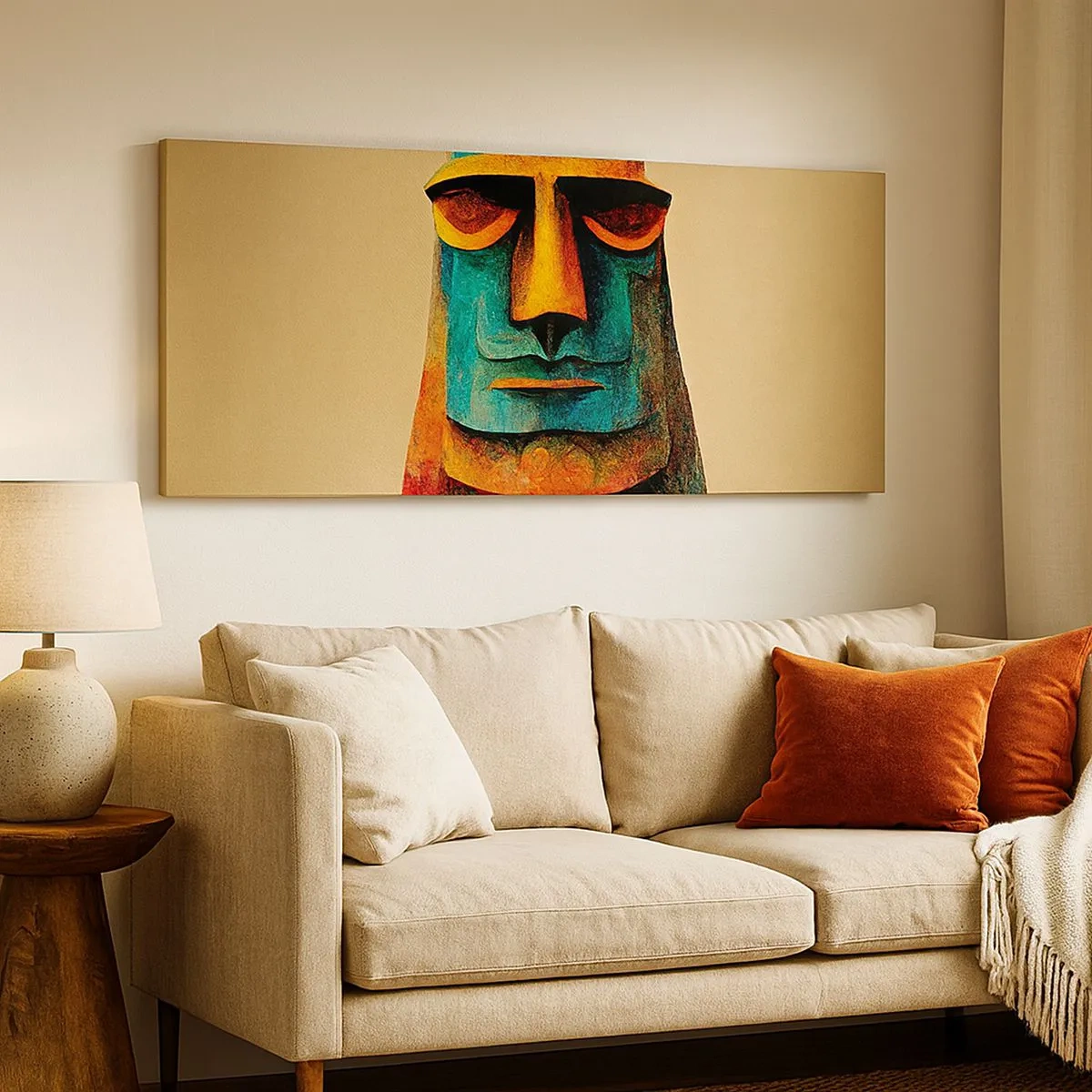 Impression sur toile - Image sur toile - Statuesque et sympathique - 100x40 cm