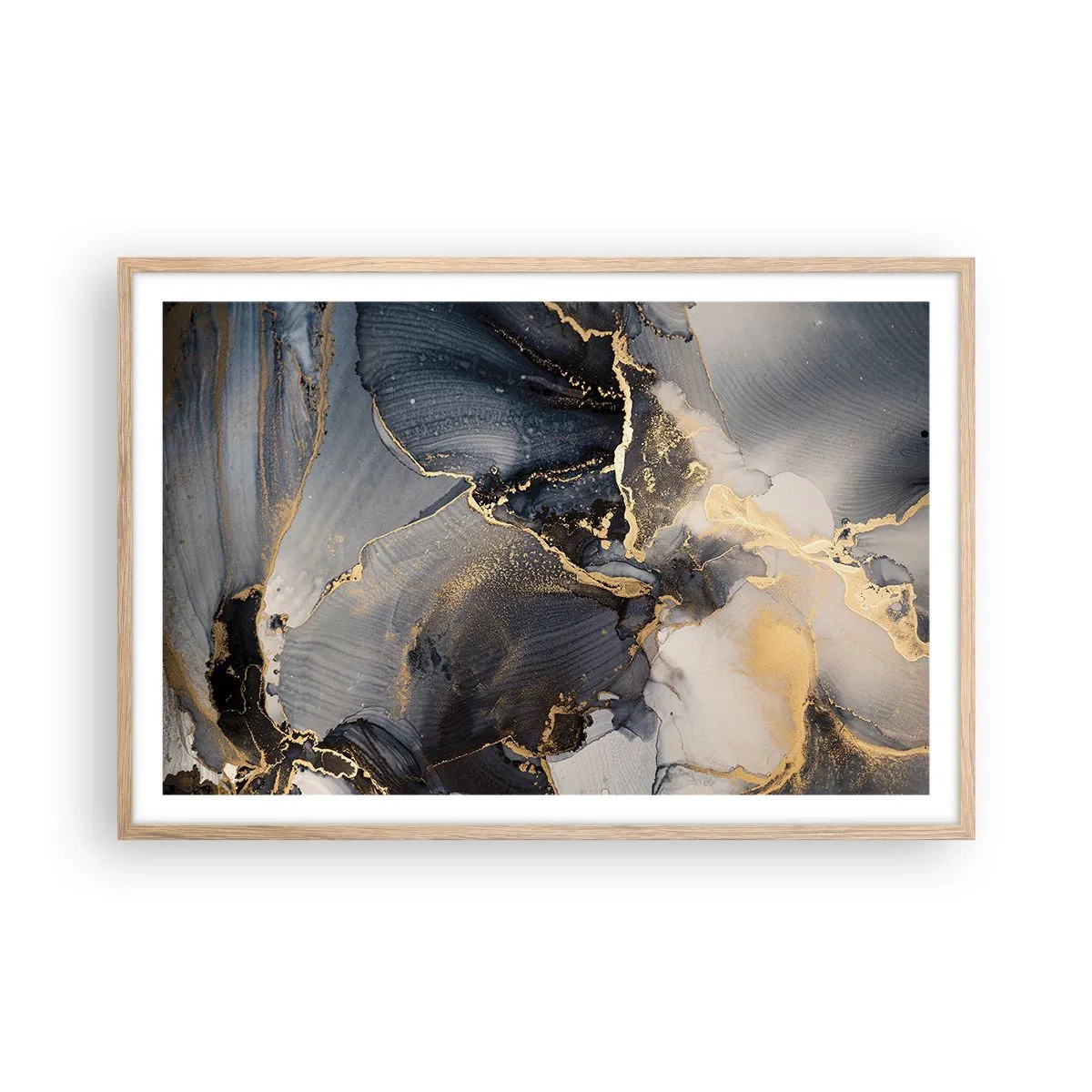 Affiche dans un chêne clair - Poster - La vie de la pierre - 91x61 cm