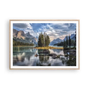 Affiche dans un chêne clair - Poster - Sous les grandes eaux claires - 100x70 cm