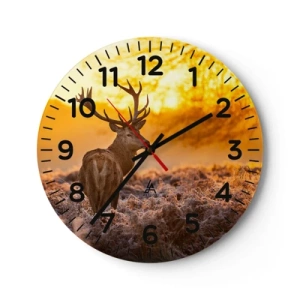 Horloge murale - Pendule murale - Roi de la forêt automnal - 40x40 cm