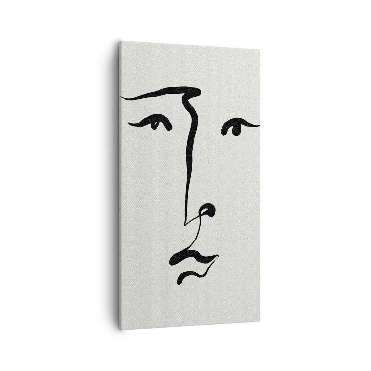 Impression sur toile - Image sur toile - Portrait avec une seule ligne - 55x100 cm