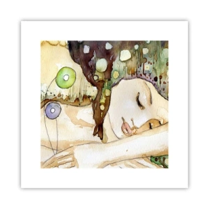 Affiche - Poster - Un rêve violet émeraude - 30x30 cm