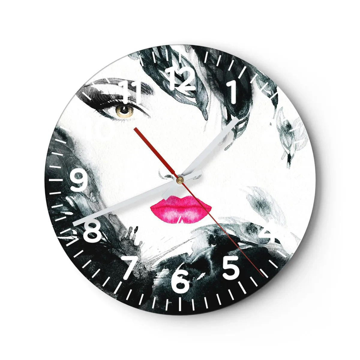 Horloge murale - Pendule murale - Attention! Femme fatale - 30x30 cm
