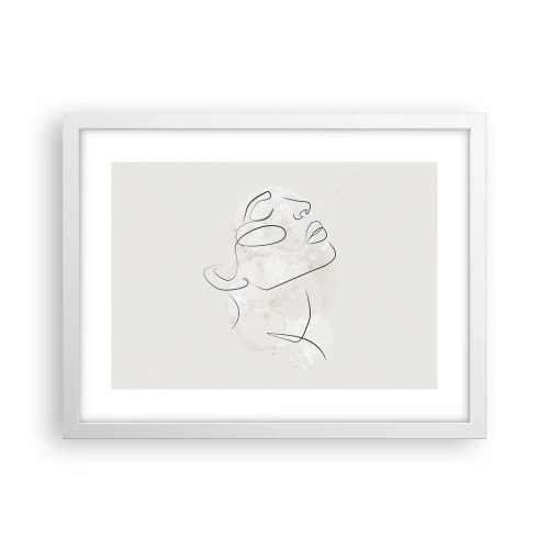 Affiche dans un cadre blanc - Poster - L'esquisse d'un rêve - 40x30 cm