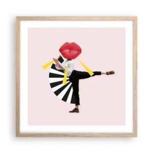 Affiche dans un chêne clair - Poster - Pop-art surréaliste - 50x50 cm