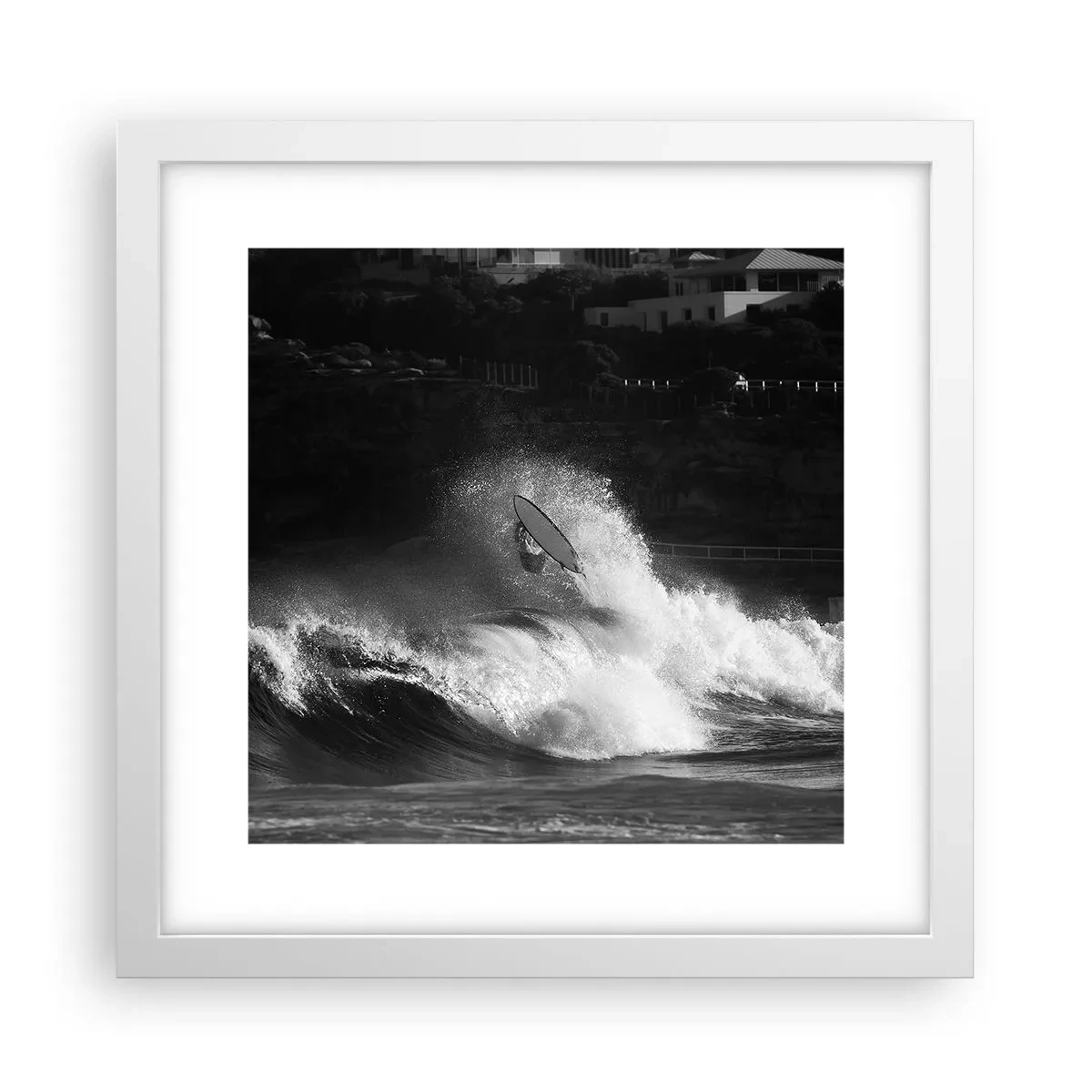 Affiche dans un cadre blanc - Poster - Défi accepté! - 30x30 cm