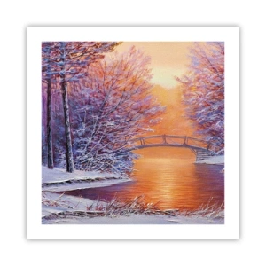 Affiche - Poster - On se rencontre ici - 50x50 cm