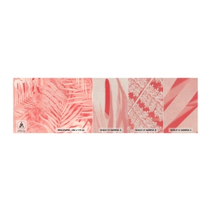 Échantillon de Papier Peint Premium Sand - Concept de rose - Abstraction, Feuille de palmier, Graphique - 100x30 cm