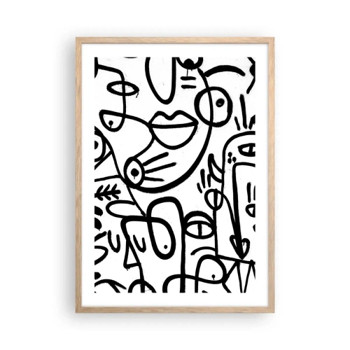 Affiche dans un chêne clair - Poster - Visages et mirages - 50x70 cm