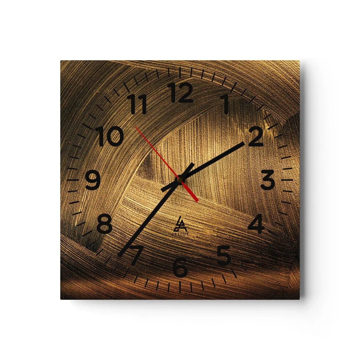 Horloge murale - Pendule murale - Dans un labyrinthe en or - 40x40 cm
