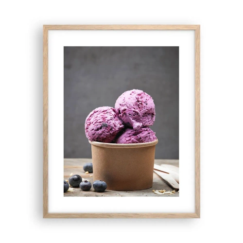 Affiche dans un chêne clair - Poster - Douceur et froideur - 40x50 cm