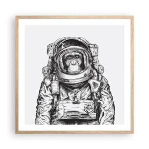 Affiche dans un chêne clair - Poster - Évolution alternative - 60x60 cm