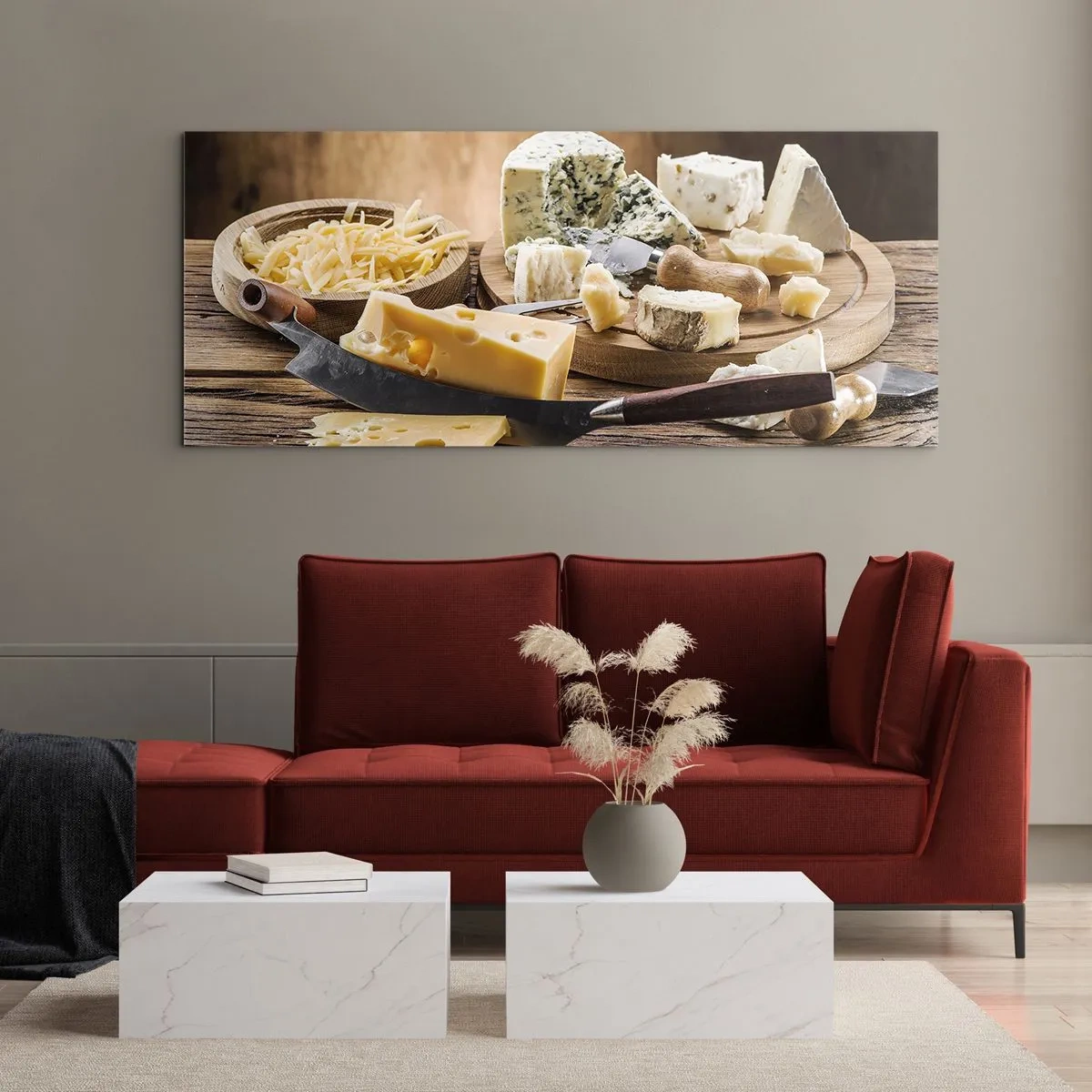Impression sur verre - Image sur verre - Sourire au fromage - 100x40 cm