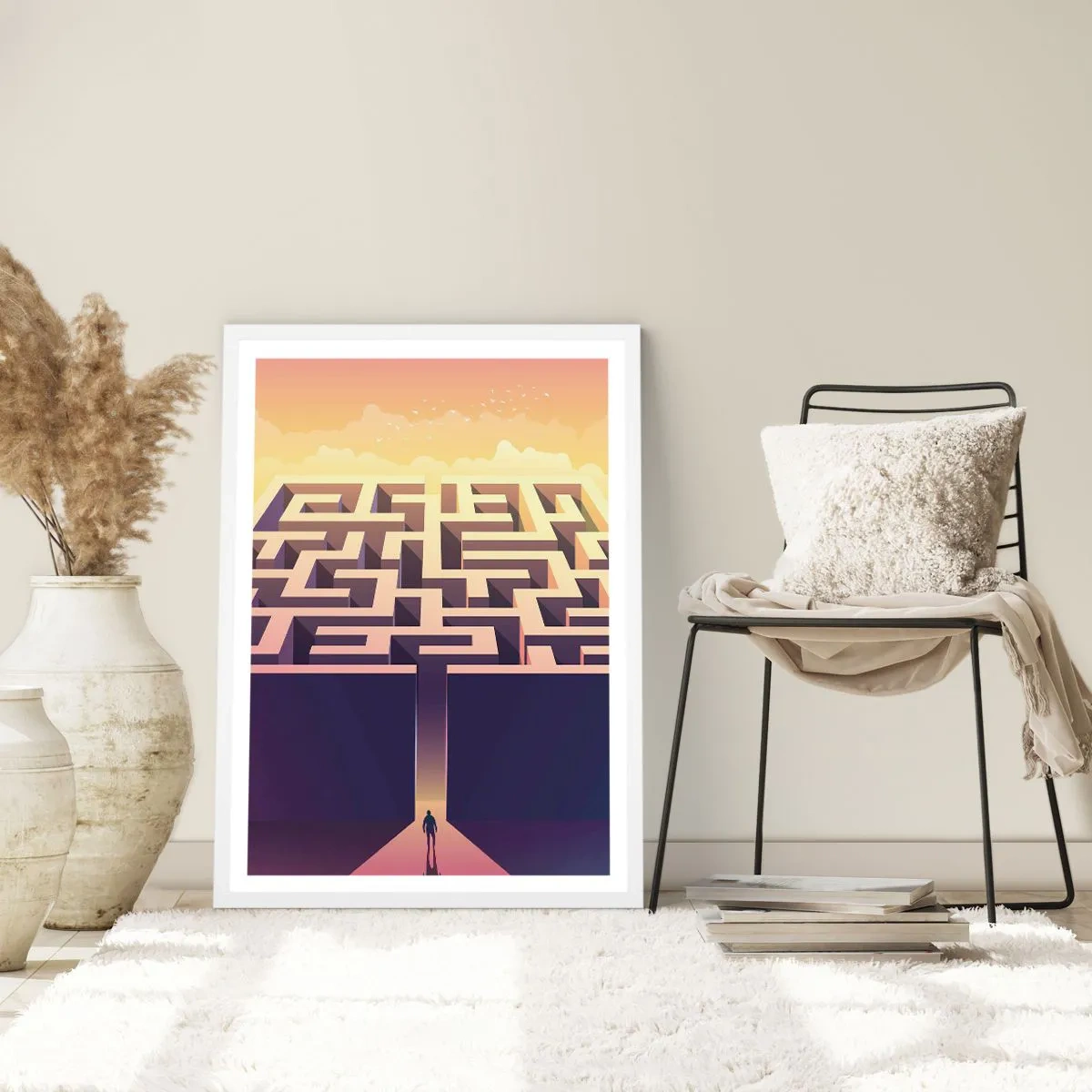 Affiche dans un cadre blanc - Poster - Le temps de la décision - 61x91 cm