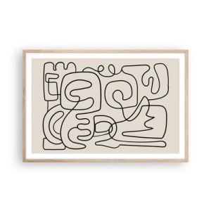 Affiche dans un chêne clair - Poster - Suivez les indices - 91x61 cm