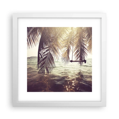 Affiche dans un cadre blanc - Poster - Vous pouvez vous balancer dans les nuages à volonté - 30x30 cm