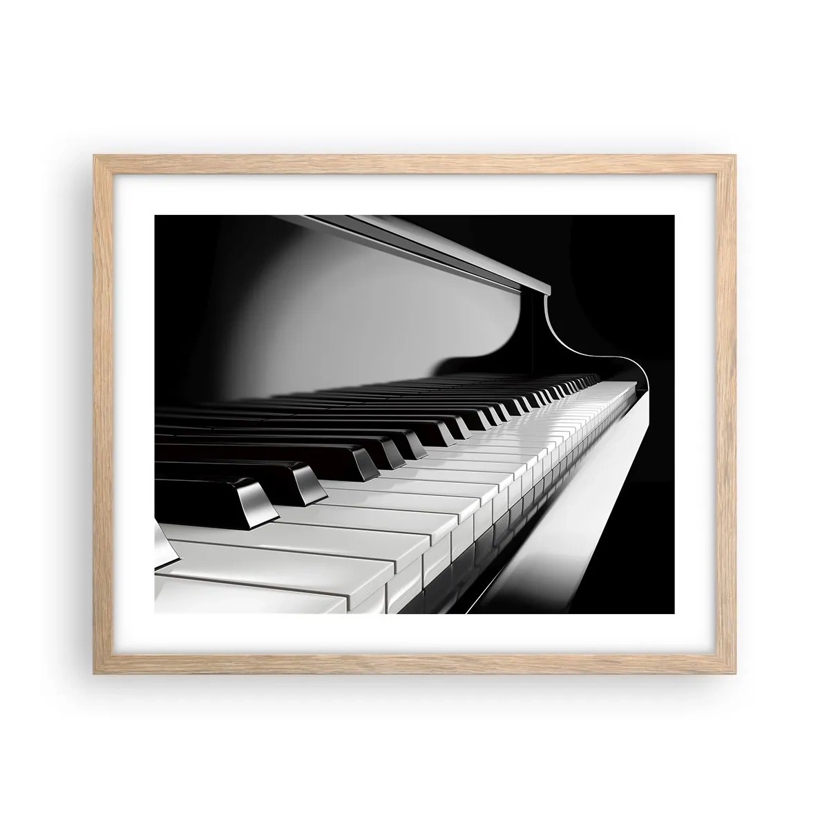 Affiche dans un chêne clair - Poster - Harmonie des formes et des couleurs - 50x40 cm