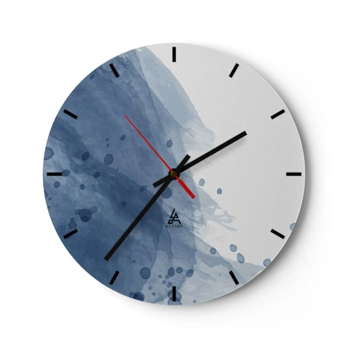 Horloge murale - Pendule murale - Tulle bleu - 40x40 cm