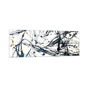 Impression sur verre - Image sur verre - Abstraction expressionniste - 90x30 cm