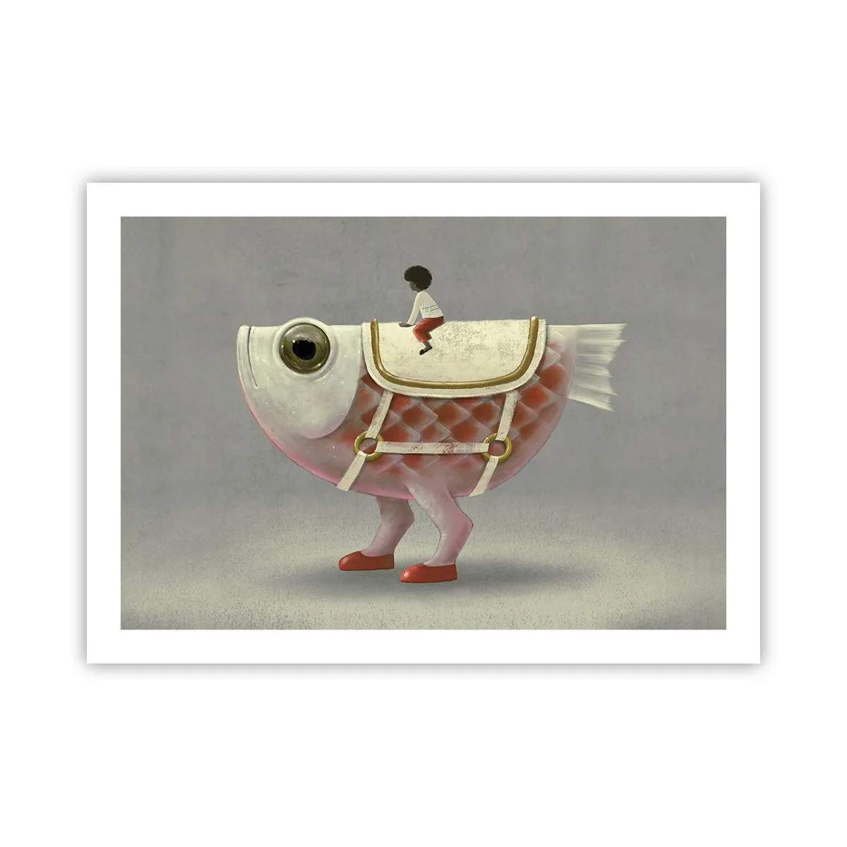 Affiche - Poster - Le cavalier poisson - 70x50 cm