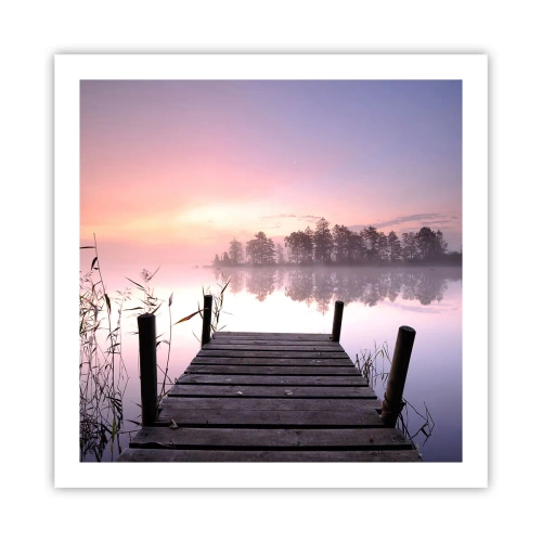 Affiche - Poster - De la brume lilas… - 60x60 cm