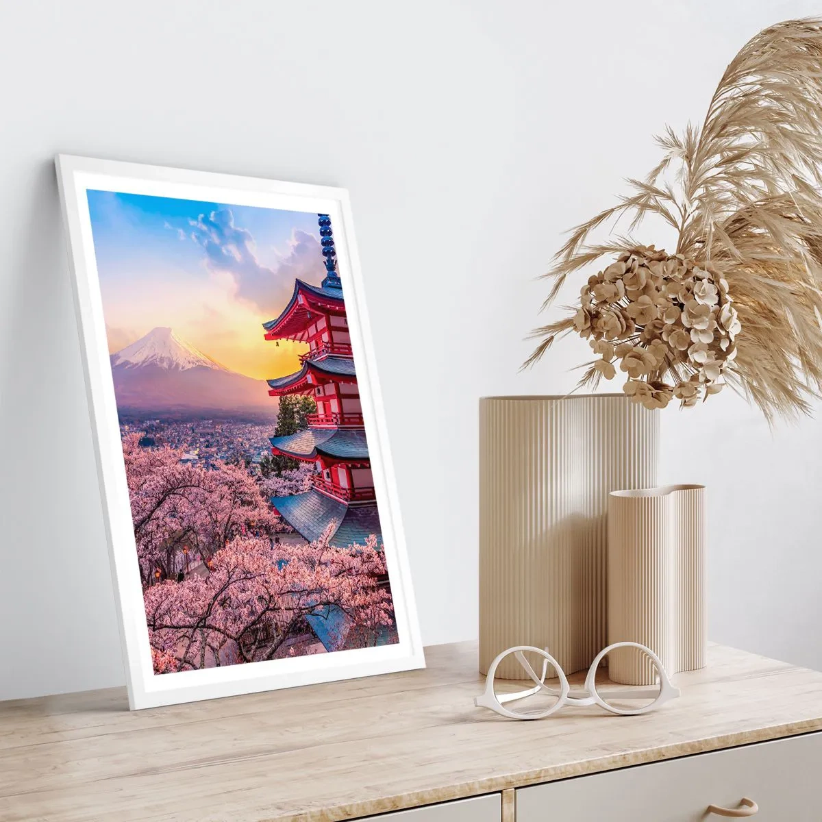 Affiche dans un cadre blanc - Poster - Essence d'âme japonnaise - 50x70 cm