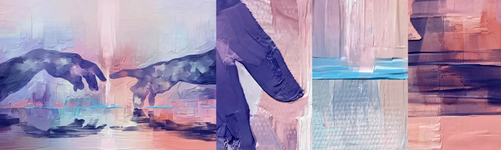 Échantillon De Papier Peint Standard Eco - Divine étincelle de vie - Mains, Michel-Ange, Morceau - 100x30 cm